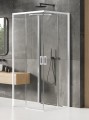 New Trendy Nz4 Kabina Prime White 2D Prostokątna Przyścienna P 100X80X200 Czyste 6mm Active Shield 2 0  K-1536