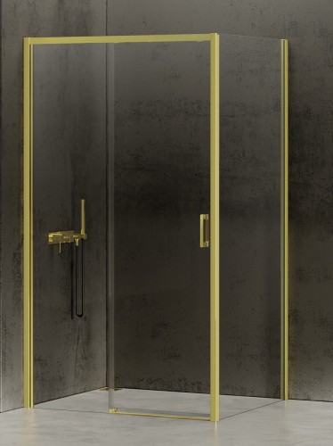 New Trendy Nz4 Kabina Prime Light Gold 1D Prostokątna L 120X80X200 Czyste 6mm Active Shield 2 0  D-0424A D-0223B