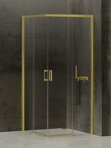 New Trendy Nz4 Kabina Prime Light Gold 2D Prostokątna  70X110X200 Czyste 6mm Active Shield 2 0  D-0414A D-0423A