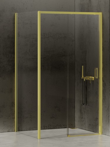 New Trendy Nz4 Kabina Prime Light Gold 1D Prostokątna L 140X80X200 Czyste 6mm Active Shield 2 0  K-1453