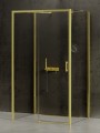 New Trendy Nz4 Kabina Prime Light Gold 1D Prostokątna Przyścienna L 160X80X200 Czyste 6mm Active Shield 2 0  K-1125