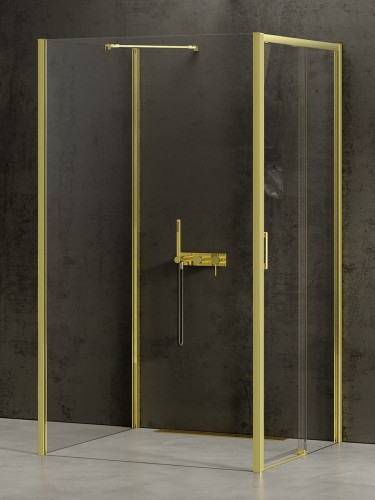 New Trendy Nz4 Kabina Prime Light Gold 1D Prostokątna Przyścienna P 120X110X200 Czyste 6mm Active Shield 2 0  K-1646