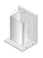 New Trendy Nz4 Kabina Prime Light Gold 1D Prostokątna Przyścienna L 120X100X200 Czyste 6mm Active Shield 2 0  K-1503