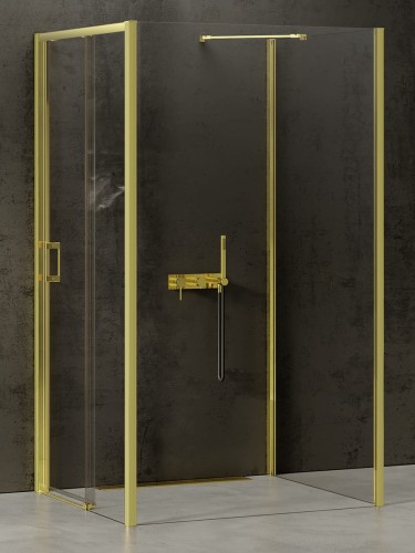 New Trendy Nz4 Kabina Prime Light Gold 1D Prostokątna Przyścienna P 120X110X200 Czyste 6mm Active Shield 2 0  K-1562