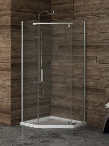 New Trendy Kabina New Komfort 1D Pięciokątna U 80X80X195 Czyste 8mm Active Shield 2 0  K-0803