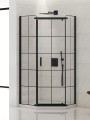 New Trendy Kabina New Komfort Black 1D Pięciokątna U 80X80X195 Czyste 8mm Active Shield 2 0 Wzór Kratka K-0802