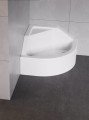 New Trendy Brodzik Angus Półokrągły Biały Akrylowy 90X90X29 B-0362