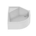 New Trendy Brodzik Artus Półokrągły Biały Akrylowy 80X80X29 B-0361