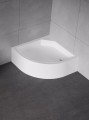 New Trendy Brodzik Artus Półokrągły Biały Akrylowy 80X80X29 B-0363
