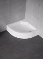 New Trendy Brodzik Artus Półokrągły Biały Akrylowy 90X90X21 B-0360