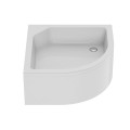 New Trendy Brodzik Artus Półokrągły Biały Akrylowy 90X90X29 B-0364