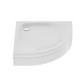 New Trendy Brodzik Cantare Półokrągły Biały Akrylowy 100X100X17 5 B-0254