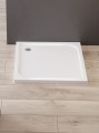 New Trendy Brodzik Cantare Kwadratowy Biały Akrylowy 100X100X6 B-0138