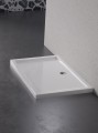 New Trendy Brodzik Cantare Prostokątny Biały Akrylowy 120X100X6 B-0173