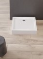 New Trendy Brodzik Cantare Kwadratowy Biały Akrylowy 80X80X15 5 B-0321