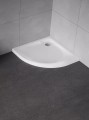 New Trendy Brodzik Cantare Półokrągły Biały Akrylowy 80X80X6 B-0159