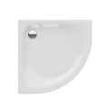 New Trendy Brodzik Cantare Półokrągły Biały Akrylowy 80X80X6 B-0159