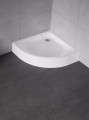 New Trendy Brodzik Cantare Półokrągły Biały Akrylowy 90X90X18 5 B-0228