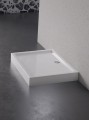 New Trendy Brodzik Columbus Prostokątny Biały Akrylowy 100X80X14 B-0240