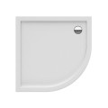 New Trendy Brodzik Columbus Półokrągły Biały Akrylowy 80X80X14 B-0409