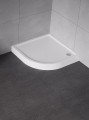 New Trendy Brodzik Columbus Półokrągły Biały Akrylowy 90X90X14 B-0103