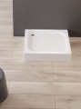 New Trendy Brodzik Domio Kwadratowy Biały Akrylowy 80X80X16 B-0347