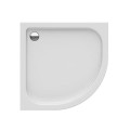 New Trendy Brodzik Domio Półokrągły Biały Akrylowy 80X80X16 B-0349