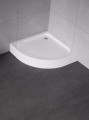 New Trendy Brodzik Domio Półokrągły Biały Akrylowy 90X90X16 B-0350
