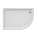 New Trendy Brodzik Maxima Ultra Asymetryczny L Biały Akrylowy 100X80X5 5 B-0334