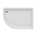 New Trendy Brodzik Maxima Ultra Asymetryczny P Biały Akrylowy 120X85X5 5 B-0337