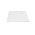New Trendy Brodzik Mild Kwadratowy Biały Akrylowy 100X100X4 5 B-0627