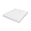 New Trendy Brodzik Mild Prostokątny Biały Akrylowy 70X90X11 5 B-0607