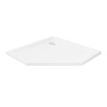 New Trendy Brodzik Mild Pięciokątny Biały Akrylowy 80X80X4 5 B-0623