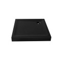 New Trendy Brodzik Mild Stone Kwadratowy Czarny Akrylowy 100X100X11 5 B-0564