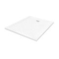 New Trendy Brodzik Mild Stone Prostokątny Biały Akrylowy 80X110X4 5 B-0550