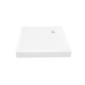 New Trendy Brodzik Mild Stone Kwadratowy Biały Akrylowy 80X80X11 5 B-0520
