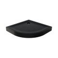 New Trendy Brodzik Mild Stone Półokrągły Czarny Akrylowy 80X80X11 5 B-0558