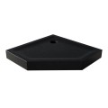 New Trendy Brodzik Mild Stone Pięciokątny Czarny Akrylowy 80X80X11 5 B-0560