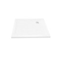 New Trendy Brodzik Mild Stone Kwadratowy Biały Akrylowy 80X80X4 5 B-0541