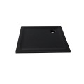 New Trendy Brodzik Mild Stone Kwadratowy Czarny Akrylowy 80X80X4 5 B-0583