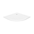 New Trendy Brodzik Mild Stone Półokrągły Biały Akrylowy 80X80X4 5 B-0537