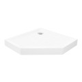 New Trendy Brodzik Mild Stone Pięciokątny Biały Akrylowy 90X90X11 5 B-0519