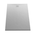New Trendy Brodzik Mori Prostokątny Szary Konglomeratowy 100X90X3  B-0397