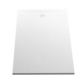 New Trendy Brodzik Mori Prostokątny Biały Konglomeratowy 100X90X3  B-0434