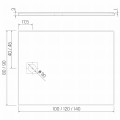 New Trendy Brodzik Mori Prostokątny Szary Konglomeratowy 140X90X3  B-0401