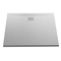 New Trendy Brodzik Mori Kwadratowy Szary Konglomeratowy 90X90X3 B-0395