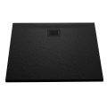 New Trendy Brodzik Mori Kwadratowy Czarny Konglomeratowy 90X90X3 B-0402