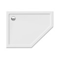 New Trendy Brodzik New Azura Asymetryczny L Biały Akrylowy 100X80X15 B-0416