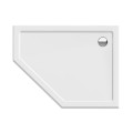 New Trendy Brodzik New Azura Asymetryczny P Biały Akrylowy 100X80X15  B-0417
