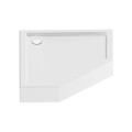New Trendy Brodzik New Azura Pięciokątny Biały Akrylowy 80X80X15  B-0414